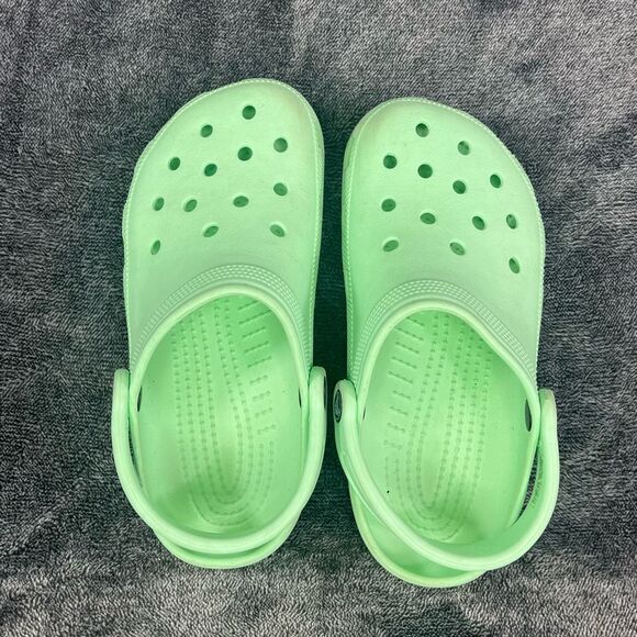 Crocs Classic Rubber Slip-On Comfort Clogs Unisex Mint - Women’s 6 - Picture 4 of 6